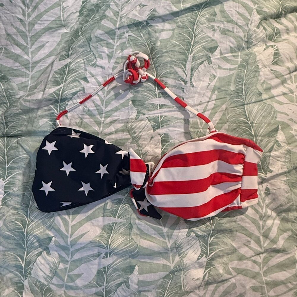Old Navy - red, white & blue swim bikini top